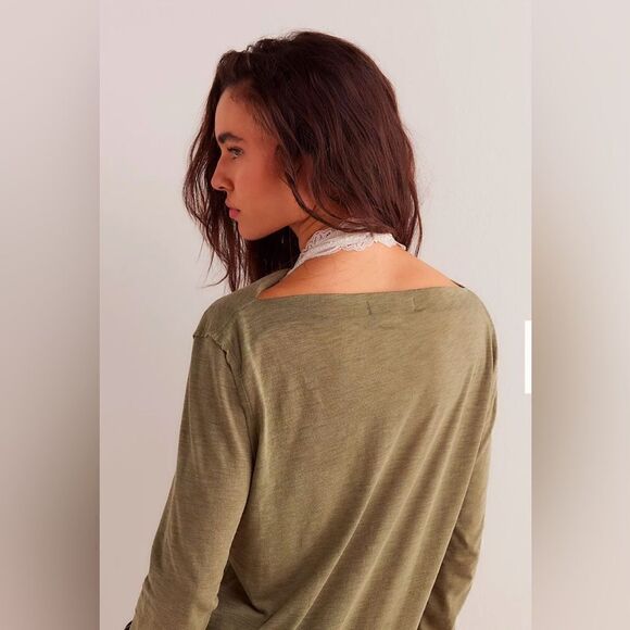 Free People NWT Night We Met Long Sleeve in size XS in color Adventurer - Picture 3 of 4